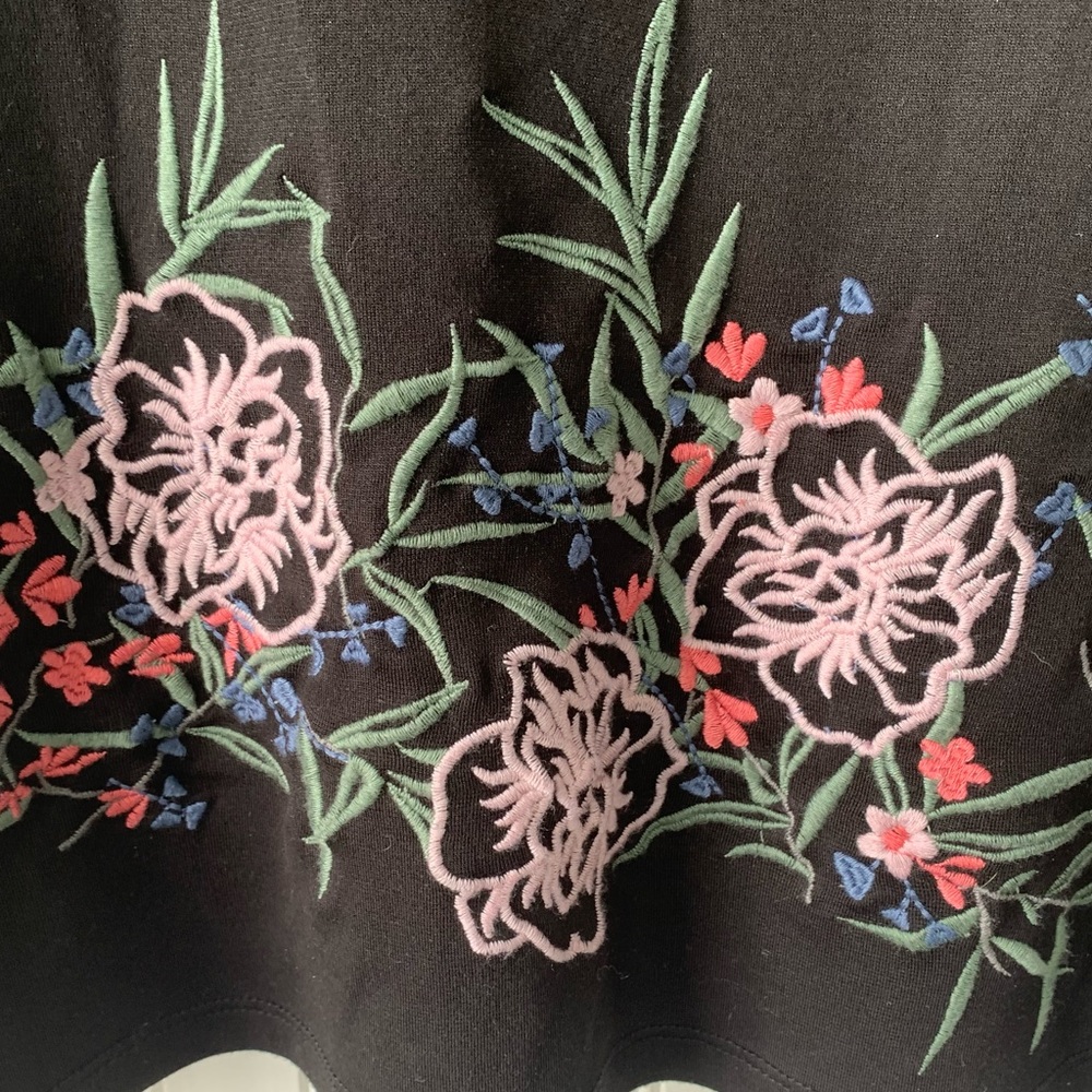 KAARI Blue (NWT) Size Medium Black Dress with Decorative Trim at Bottom of Dress - Picture 2 of 5